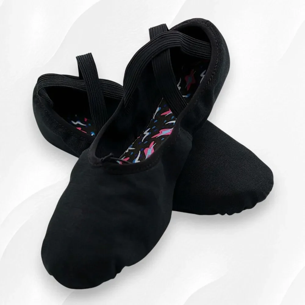 ORZA Pro® 2.0 Ballet Shoe – Cushioned Split-Sole Canvas Dance Shoe – Men's Black